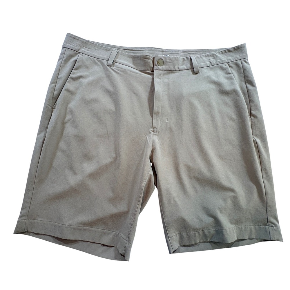 Cutter & Buck Golf Shorts Mens 38 Tan Performance Stretch Flat Front Athletic